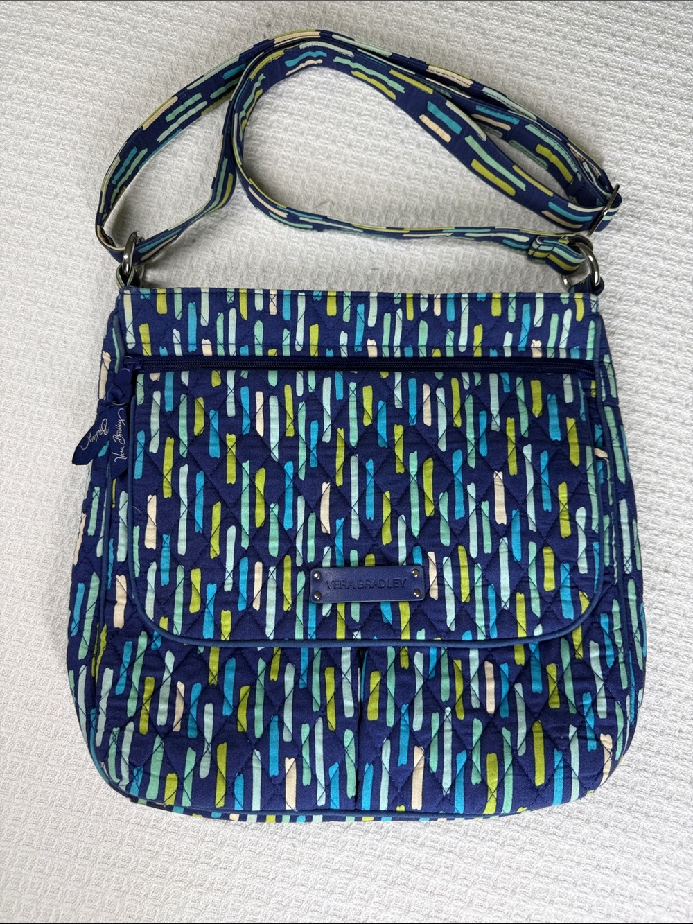 Vera Bradley double zip mail bag in Katalina Showers pattern